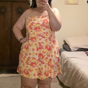 Old Navy Size XXL Pink Floral Mini Dress